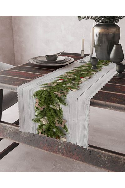 Ziu Home New Year, New Year, Christmas Patterned Runner