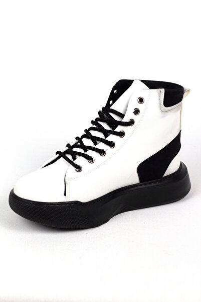 Rainon Store Men's High Black Sole Sports Boots with White Laces