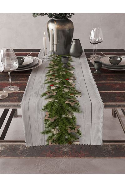 Ziu Home New Year, New Year, Christmas Patterned Runner