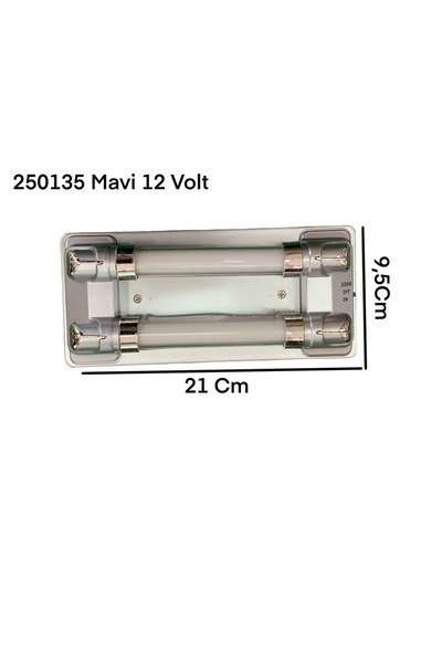 gcstore مصباح سقف داخلي للسيارة 12 فولت لمبة فلورسنت زرقاء