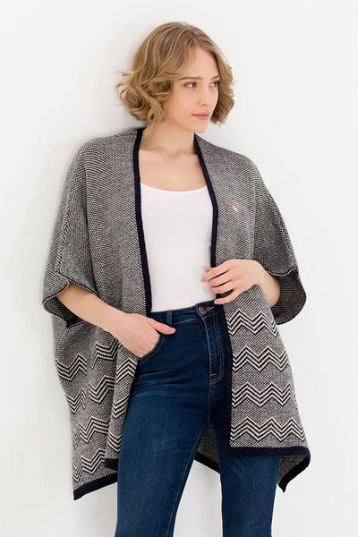 U.S. Polo Assn. BASE. Polo Assn. Women's Knitwear Poncho G082SZ0TH.000.1519058 TEKSPOR