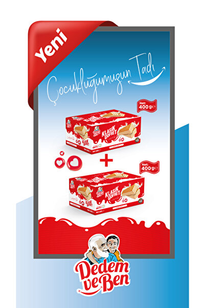 DEDEM VE BEN El Yapımı Klasik Gofret 400 gr 2'li Paket