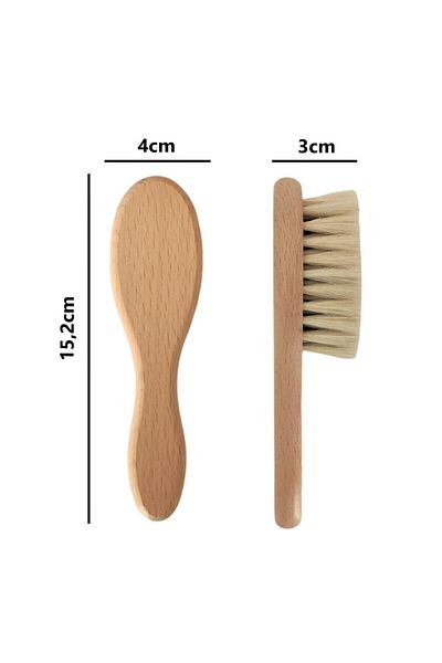 Fulia Natural Goat Hair Soft Baby Hair Brush