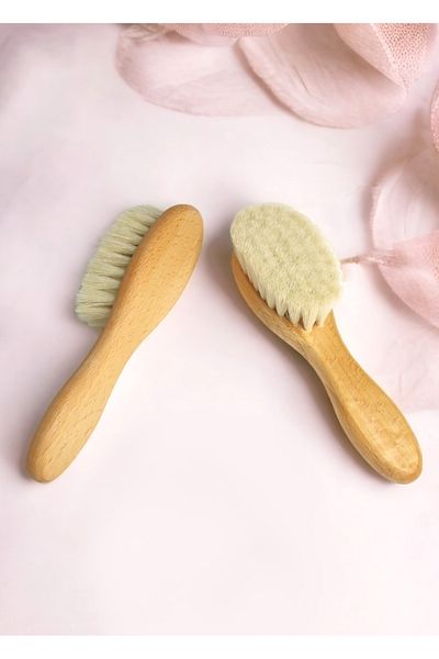 Fulia Natural Goat Hair Soft Baby Hair Brush