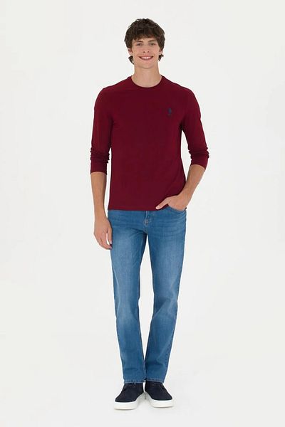 U.S. Polo Assn. БАЗА. Polo AssnМъжки бял основен суитшърт с кръгло деколте G081SZ082.000.1638990