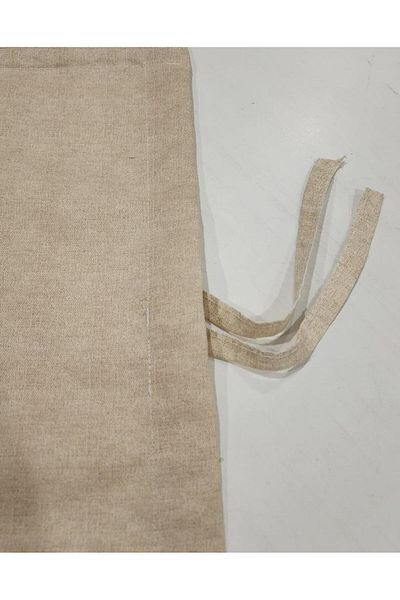 ALTINPAMUK Balcony Iron Curtain Railing Curtain BEIGE All Size BOY X EN with Metal Ring