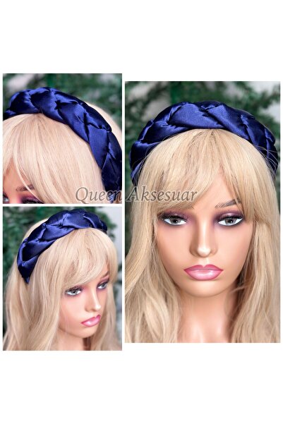 QUEEN AKSESUAR تاج مستورد فاخر من الساتان ذو شبكة واسعة مع إسفنجة محدبة على ش...