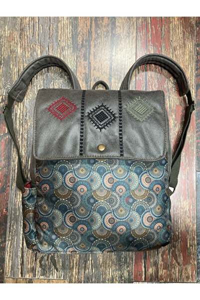 Street Bag Ethnic Authentic Bohemian Embroidery Backpack Daily Travel Camping...