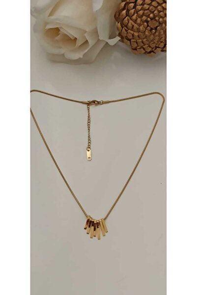 STEVENS Paslanmaz Kararmaz Çelik Çubuk Plaka Kolye