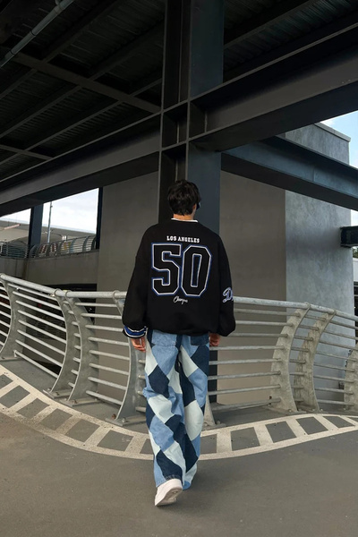 FUWEAR Los Angeles Dodgers Baskılı Oversize Unisex Sweatshirt