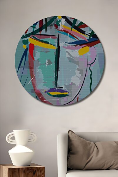 Teona Ahşap Ahşap Sanat Soyut Yüz Elmas Mozaik Tablo / Hobi / Mozaik Puzzle Y...