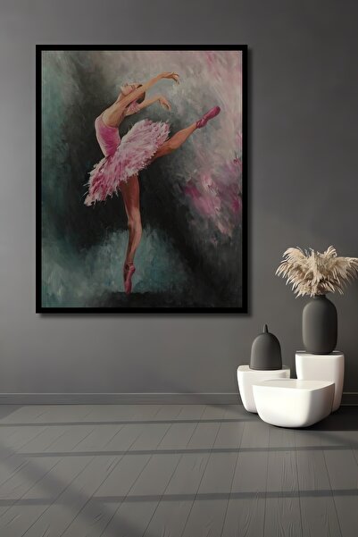 Teona Ahşap Dekoratif Dans Balerin Ahşap Tablo Çerçeve Görünümlü Dikey Duvar ...