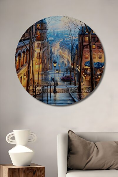 Teona Ahşap Dekoratif Ahşap Sonbahar Günü Marcel Sanat Elmas Mozaik Tablo Şık...