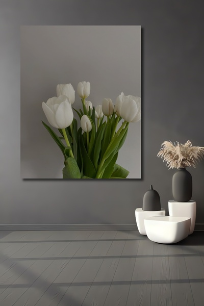 Teona Ahşap Dekoratif Dikey Vintage Çiçekler Modern Sanat Duvar Tablo Ahşap D...