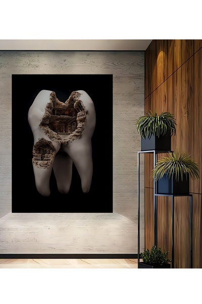 Teona Ahşap Ahşap Ağız Ve Diş Sağlığı Polikliniği Tabloları Diş,Dişçi,Dişçi D...