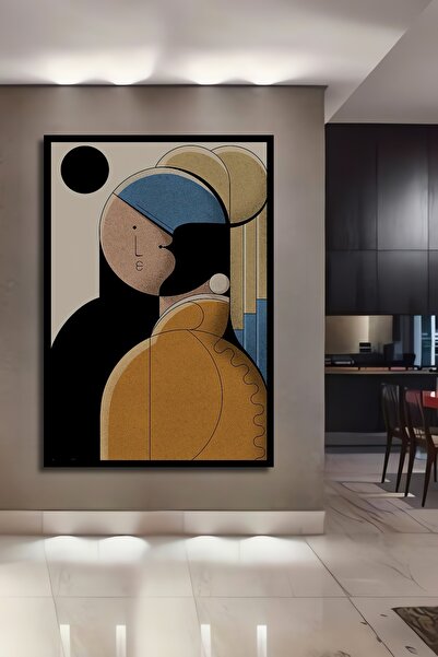 Teona Ahşap Dekoratif Büyük Boy Soyut Ahşap Tablo Tablolar Çerçeve Görünümlü ...