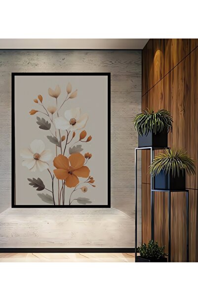 Teona Ahşap Dekoratif Ahşap Tablo Bohem Çiçekler Çerçevesiz Çerçeve Görünümlü...