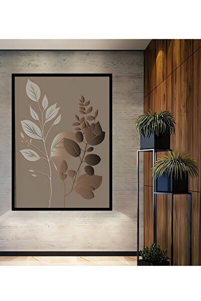 Teona Ahşap Dekoratif Ahşap Tablo Bohem Çiçek Poster - Çerçevesiz Çerçeve Gör...