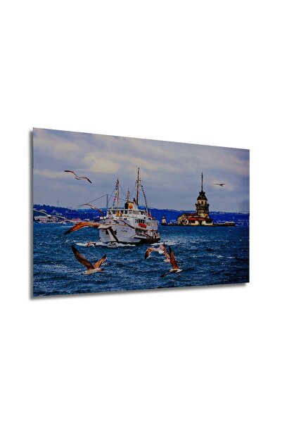 Teona Ahşap Dekoratif Ahşap Istanbul Tablosu Şık Yatay Duvar Dekorasyon Tablosu