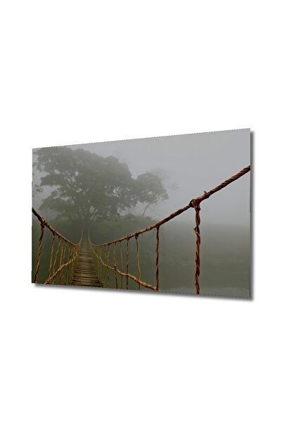Teona Ahşap Dekoratif Asma Köprü Ahşap Tablo Şık Yatay Duvar Dekorasyon Tablosu