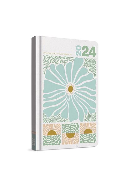 Gıpta Rox 2024 Σκληρό εξώφυλλο Daily Cream Agenda 13x21 139-ROK-4