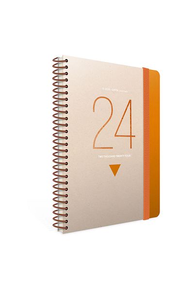 Gıpta Дневен дневен ред Flow 2024 Spiral Hard Cover 17x24 409-FWK-3