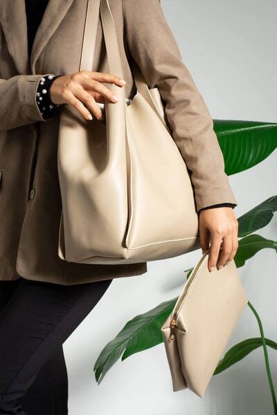 KIRASE Geantă pentru cățeluș din nurcă ușoară de damă, geantă de umăr mare, m...