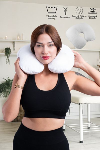 denizlicotton Pillow Super Soft Velvet Padded Pillow Special for Beauty Centers