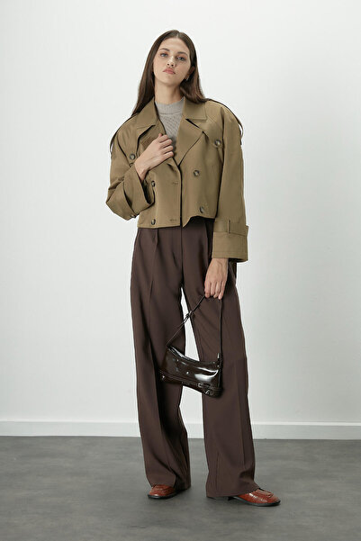 Manuka DIANA Leather BAGET BAG Světle hnědá