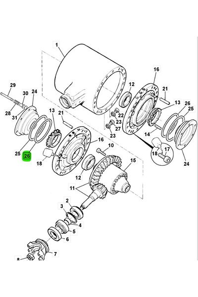 Partspro 813/50026/p - Brake Piston Chute - F06/13366 (JCB-HMK) Itl