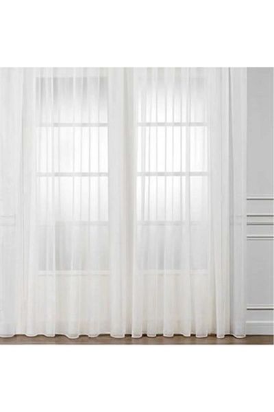 Stimor Tergal Plain Tulle Curtain Honeycomb Floor 1/2 Sparse Pleat