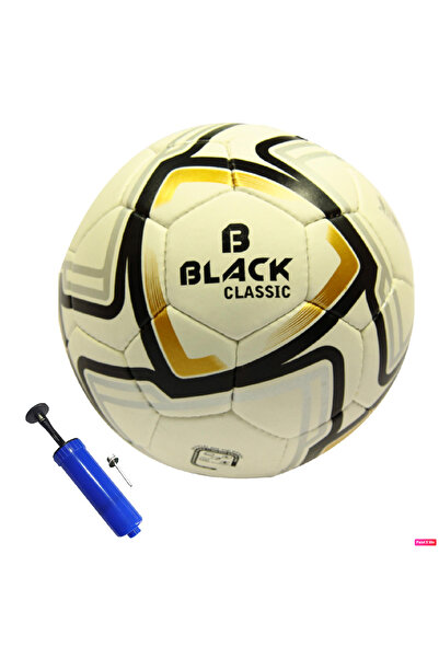 BLACK كرة القدم الكلاسيكية 32 لوحة رقم 4 Astroturf Match Ball + مضخة