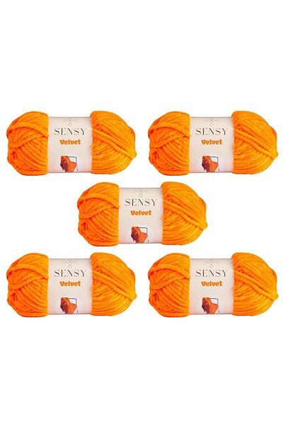 SENSY Velvet Velvet Hand Knitting Yarn 5 (Five) Pieces Velvet Yarn