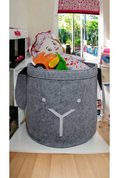 CimriKese Rabbit Toy and Laundry Basket - Decorative and Organizer
