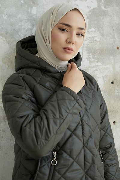 InStyle معطف مبطن من نوريندا تشاكيم - كاكي