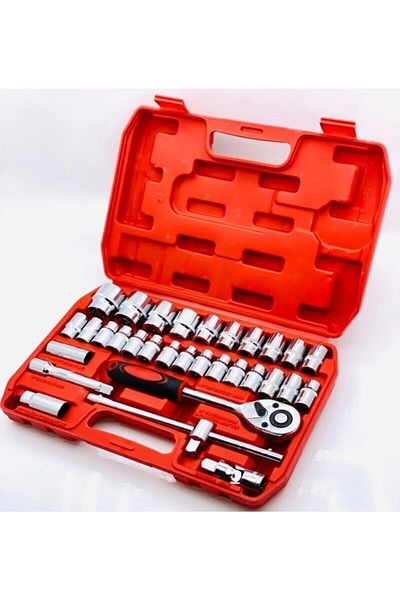 MOONSHOP Pro German 32 Piece Professional Socket Set 1/2 Cr-v Steel (32 PIECES)