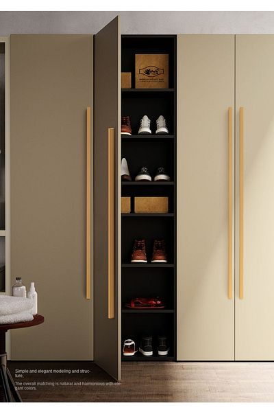 ARON LUXURY L PROFILE HANDLE 1 METER (MATTE GOLD) TV UNIT BEDROOM CONSOLE KITCHEN CABINET DOOR HANDLE