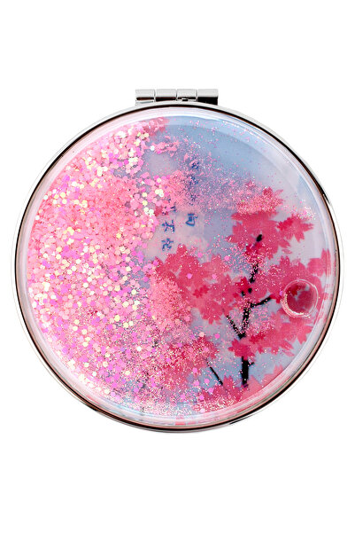 Tikatti Double Sided Sakura Mirror with Magnifying Glass