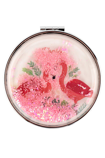 Tikatti Double Sided Flamingo Mirror with Magnifying Glass