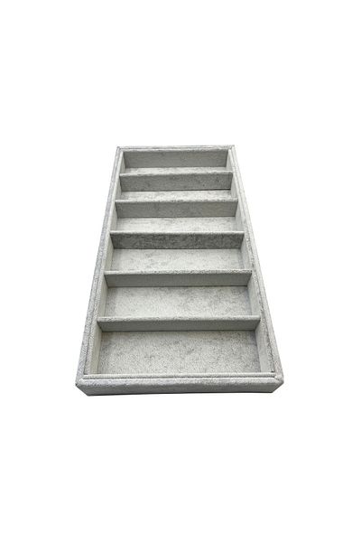 İmpala Kutu Gray Suede Glasses Jewelry Stand - 38/19 cm Gzlk18199