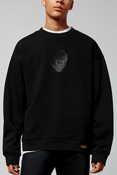 Adrift Adrift40 Black Oversize Scream Sweatshirt
