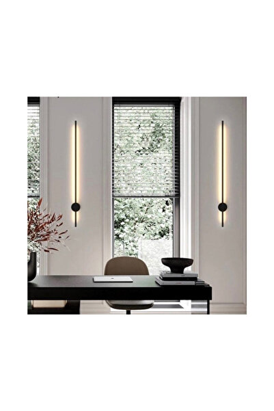 BY-LAMP Duvara Yansımalı Olta Modeli Aplik Siyah Renk