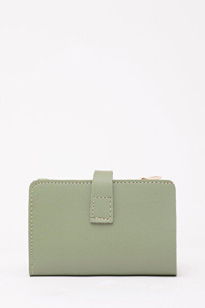SHAKA Mint Green Shk66 Stylish Wallet with Drop Buckle, Snap Fastener Front Pocket, Coin and Paper Money Compartment, Card Holder