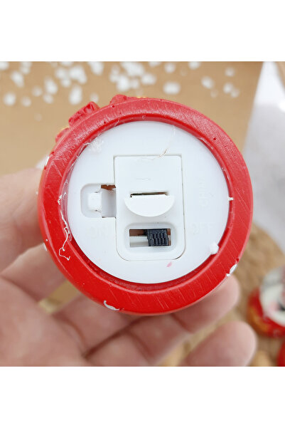 Coverzone Noel Baba Cam Küre Masaüstü Aydınlatma Dekoratif Yılbaşı Doğum Günü Özel Tasarım 6cm x 4cm No:8