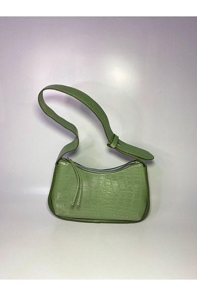 Lotus Baguette Bag - Crocodile Pattern