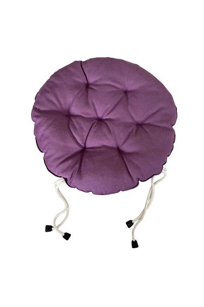 SIFIR312 4 PCS 40X40 Cm Round Stool Cushion - Chair Cushion - Pouf Cushion