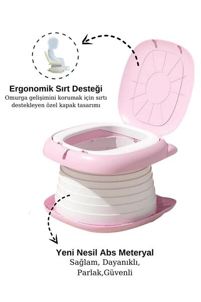 MooieBaby's Cat Potty Katlanabilir Çocuk Tuvaleti, Çok Fonksiyonlu Taşınabilir Alıştırma Lazımlığı, Carry Potty
