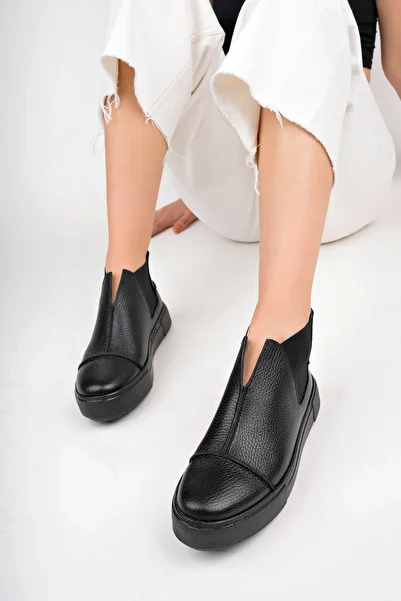 Deripabuc Black Genuine Leather Women's Boots - Dp38-2612