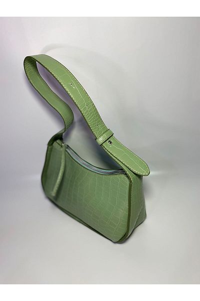 Lotus Baguette Bag - Crocodile Pattern