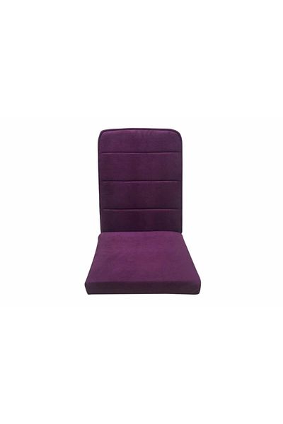 REMEGE Purple Quilted Supported Floor Cushion